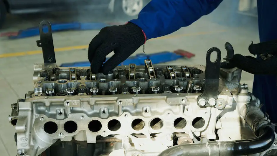 Image of a well-maintained exhaust manifold being inspected by a mechanic