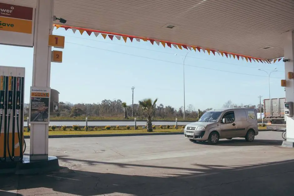 An image of a fuel-efficient car driving on a highway.