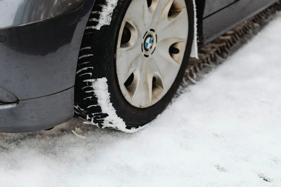 Image depicting a mud tire with snow on it, showcasing its capability in winter conditions